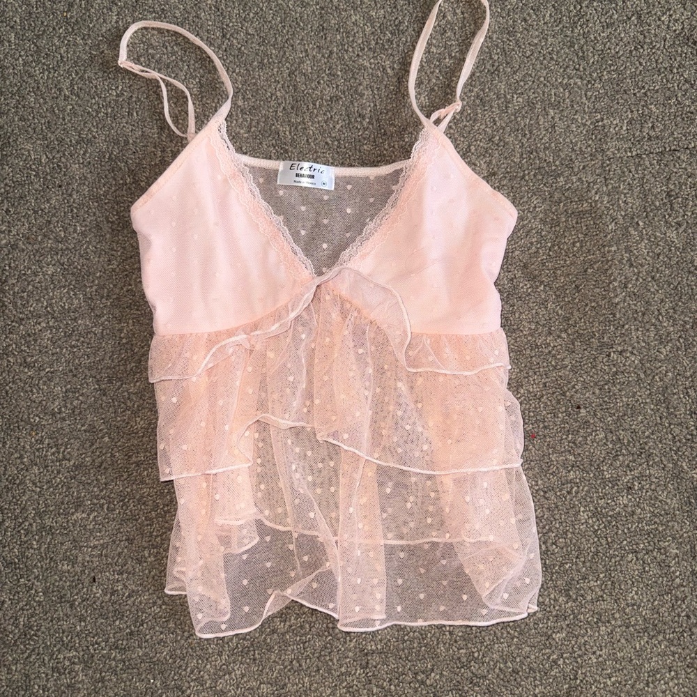 Pink Lace Women Top